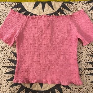 Pink H&M off the shoulder crop top L